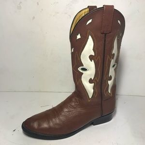 Justin Brown Leather Cowgirl Boots sz 4.5